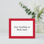 Red Border Briefkaart (Staand voorkant)