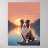 Red Border Collie Poster (Voorkant)