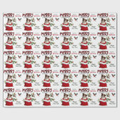 Red Border Collie Puppy in kerstcadeautas Cadeaupapier (Vlak)