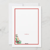 Red Border Holiday Foto Platte Kaart (Achterkant)