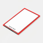 Red Border Minimalist Professionele Eenvoudige Naa Post-it® Notes (Schuin)