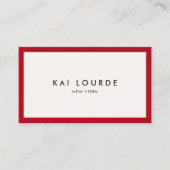 Red Border Modern Professional Visitekaartje (Voorkant)