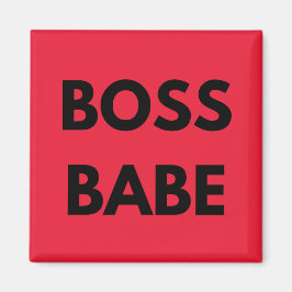 Red Boss Babe Magneet