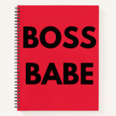 Red Boss Babe Notitieboek (Voorkant)