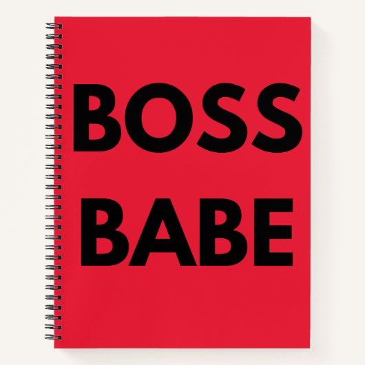 Red Boss Babe Notitieboek (Voorkant)