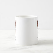 Red Boston Terrier Cute Cartoon Dog & Custom Name Koffiemok (Center)