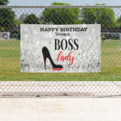 Red Bottom Stiletto Hiss Boss Lady Birthday Spandoek (Insitu)