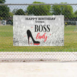 Red Bottom Stiletto Hiss Boss Lady Birthday Spandoek