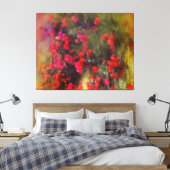 Red Bougainvillea Flowers Impressionisme Fine Art Canvas Afdruk (Insitu (Slaapkamer))