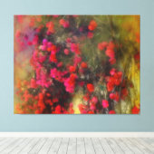 Red Bougainvillea Flowers Impressionisme Fine Art Canvas Afdruk (Insitu (Houten vloer))