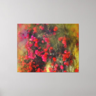 Red Bougainvillea Flowers Impressionisme Fine Art Canvas Afdruk