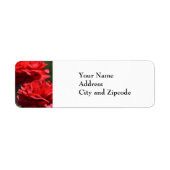 Red Bouquet-adreslabel Etiket (Voorkant)