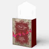 Red, Bourgogne, Gold Tiara Quinceanera Favor Box Bedankdoosjes (Geopend)