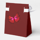 Red, Bourgogne, Gold Tiara Quinceanera Favor Box Bedankdoosjes (Achterkant)