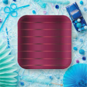 Red Bourgogne Ribbon Vrijgezellenfeest Papieren Bordje (Feest)