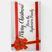 Red Bow Aangepast Aangepast Gepersonaliseerde Fami Spandoek (Verticaal)