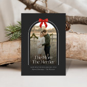 Red Bow Arch Foto Kerstzwangerschap Aankondiging