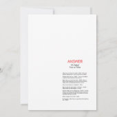 Red Bow Baby shower - bewerkbare naam, 5x7 Kaart (Achterkant)