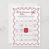 Red Bow Baby Shower - Editable Name, 5x7 Invitatio Kaart (Voorkant)