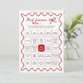Red Bow Baby Shower - Editable Name, 5x7 Invitatio Kaart (Staand voorkant)