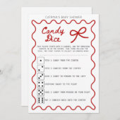 Red Bow Baby Shower - Editable Name, 5x7 Invitatio Kaart (Voorkant / Achterkant)