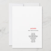 Red Bow Baby Shower - Editable Name, 5x7 Kaart (Achterkant)