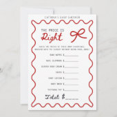 Red Bow Baby Shower - Editable Name, 5x7 Kaart (Voorkant)