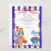 Red Bow BBQ, Brews, Fireworks 4th of July Kaart (Voorkant)