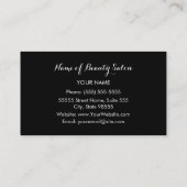 Red Bow Black en White Giraffe Boutique Visitekaartje (Achterkant)