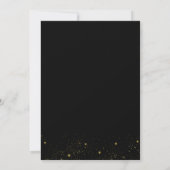 Red Bow Black & Gold Glitter Vakantie Kaart (Achterkant)