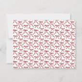 Red Bow Border Valentine's Day Note Card Kaart (Achterkant)