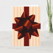 Red Bow Cadeau Holiday Greeting Kaart (Voorkant)