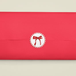 Red Bow Candy Cane Feestelijke Kerstcadeau Sticker