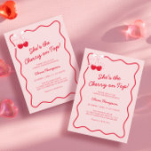 Red Bow Cherry op het hoogste Vrijgezellenfeest Kaart