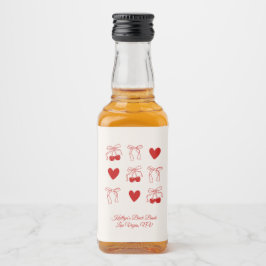 Red Bow Cherry Sweet Bachelorette Party Likeurfles Etiket