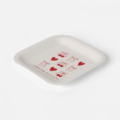 Red Bow Cherry Sweet Bachelorette Party Papieren Bordje (Gebogen)