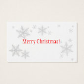 Red Bow Christmas Gift Label Visitekaartje (Achterkant)