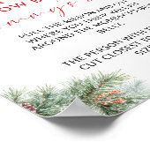 Red Bow Christmas Hoe groot is het buikspel van ma Poster (Hoek)