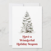 Red Bow Christmas Party Invitation Holiday Dinner  Kaart (Achterkant)