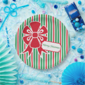 Red Bow Christmas Party Papieren Borden Papieren Bordje (Feest)