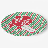 Red Bow Christmas Party Papieren Borden Papieren Bordje (Gekanteld)