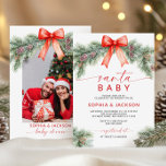 Red Bow Christmas Santa Baby shower Invitation Kaart<br><div class="desc">*** Gelieve H137 in te voeren in de winkelzoekopdracht om alle overeenkomende items te vinden *** Of bezoek ons Red Bow Christmas Collectie. *** Dit hoogwaardige ontwerp is gemakkelijk aan te passen aan uw baby shower kleuren, stijlen en thema. Klik voor verdere aanpassingen op de link Bewerken met de ontwerptool...</div>