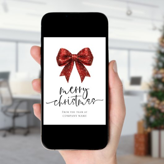 Red Bow Company logo 2026 Calendar Merry Christmas Feestdagenkaart