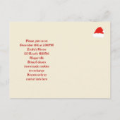 Red Bow Cookie Swap Party Uitnodigingen (Achterkant)