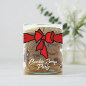 Red Bow Cookie Swap Party Uitnodigingen (Staand voorkant)