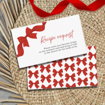 Red Bow Coquette Bruidsfeest Recept Verzoek