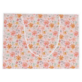 Red Bow Coquette Minimalistische Kerst Groot Cadeauzakje (Achterkant)