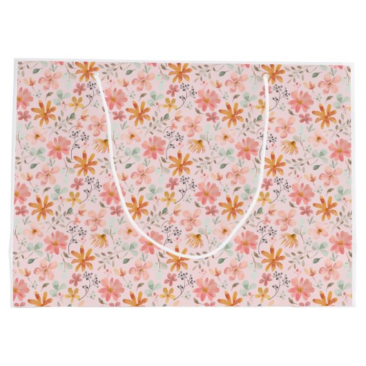 Red Bow Coquette Minimalistische Kerst Groot Cadeauzakje (Achterkant)