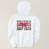 Red Bow Coquette Valentijnsdag Zelfliefde Hoodie (Design achterkant)