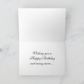 Red Bow Design op Black Happy Birthday Kaart (Binnen)